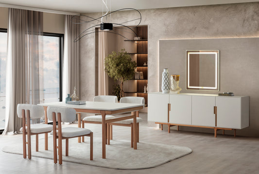 Aura Ceviz Yemek Odası