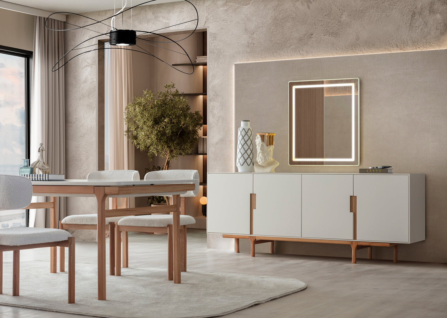 Aura Ceviz Yemek Odası