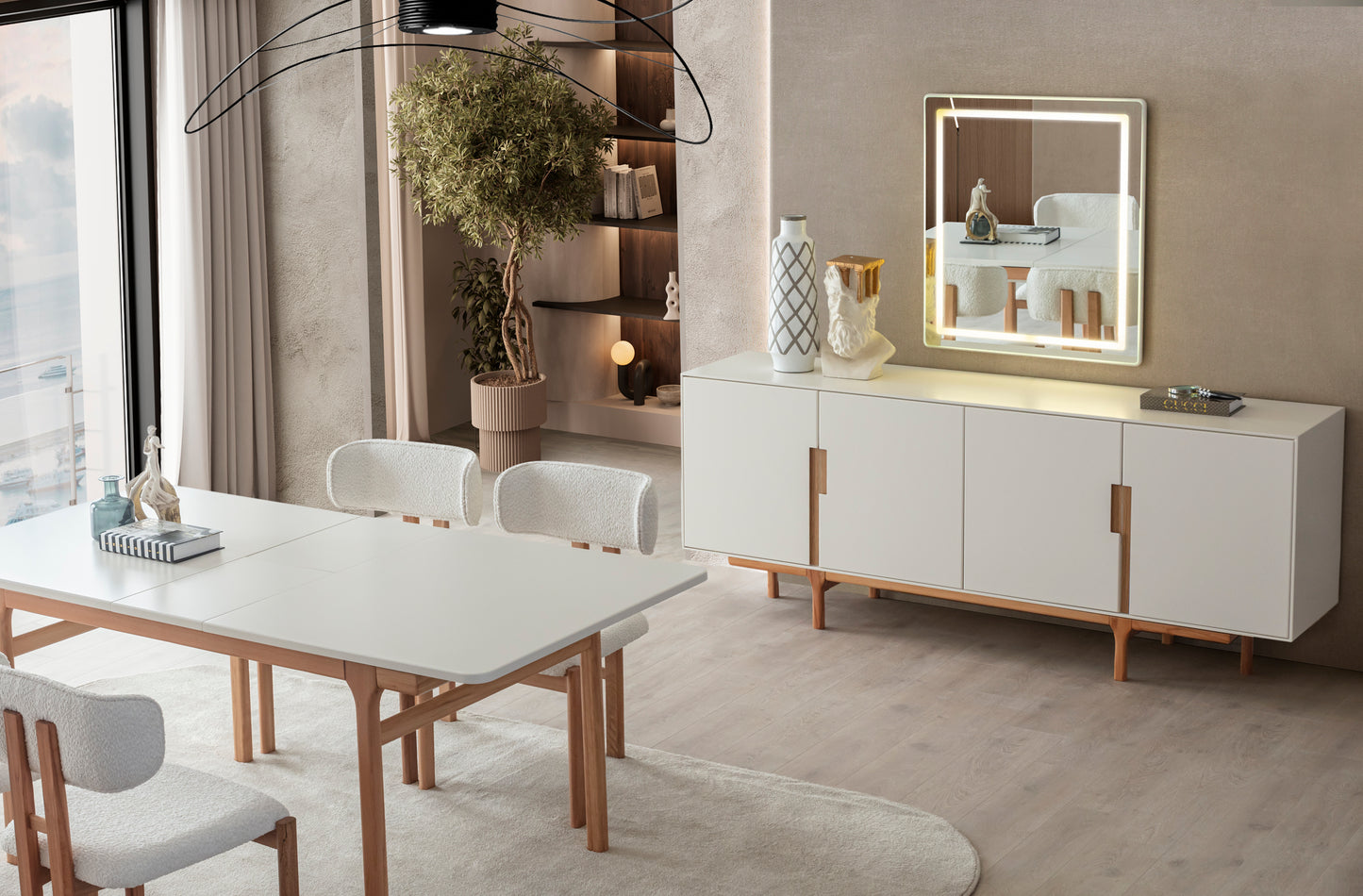 Aura Ceviz Yemek Odası