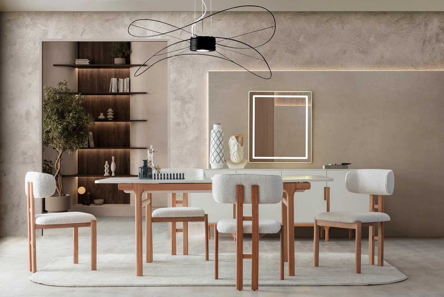 Aura Ceviz Yemek Odası